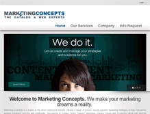 Tablet Screenshot of marketingconcepts.com